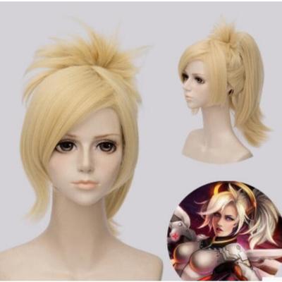 70cm Anime Dr.Stone Cosplay Kohaku Peluca de cola de caballo dorada fibra resistente al calor pelucas de disfraz de pelo sintético para mujer