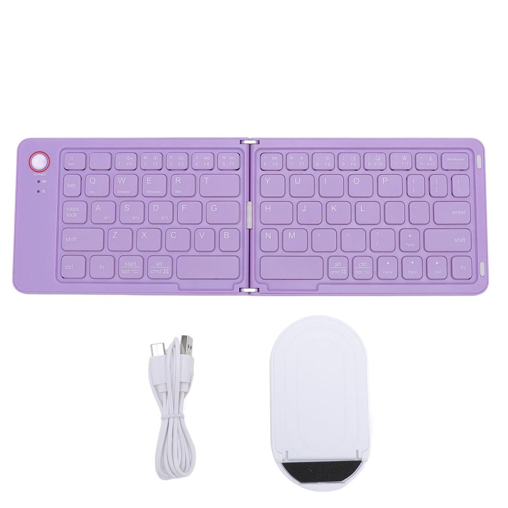 Faltbare Bluetooth-Tastatur 67 Tasten Wiederaufladbar Magnetisch Schlank Universell Tragbar Kabellos