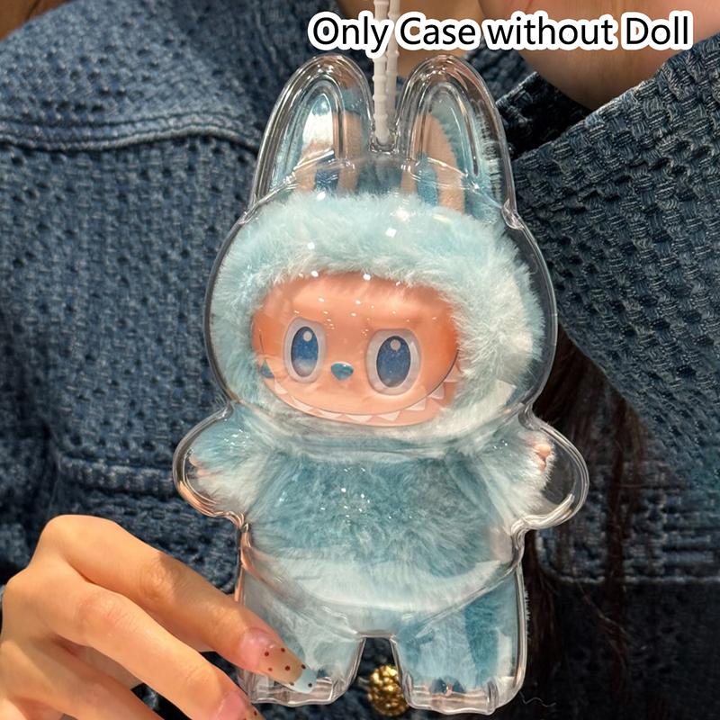 Labubu Protector Case Labubu V3 Suitable For Wearing Clothes Loose Less Crowded Protective Acrylic Storage Case Transparent