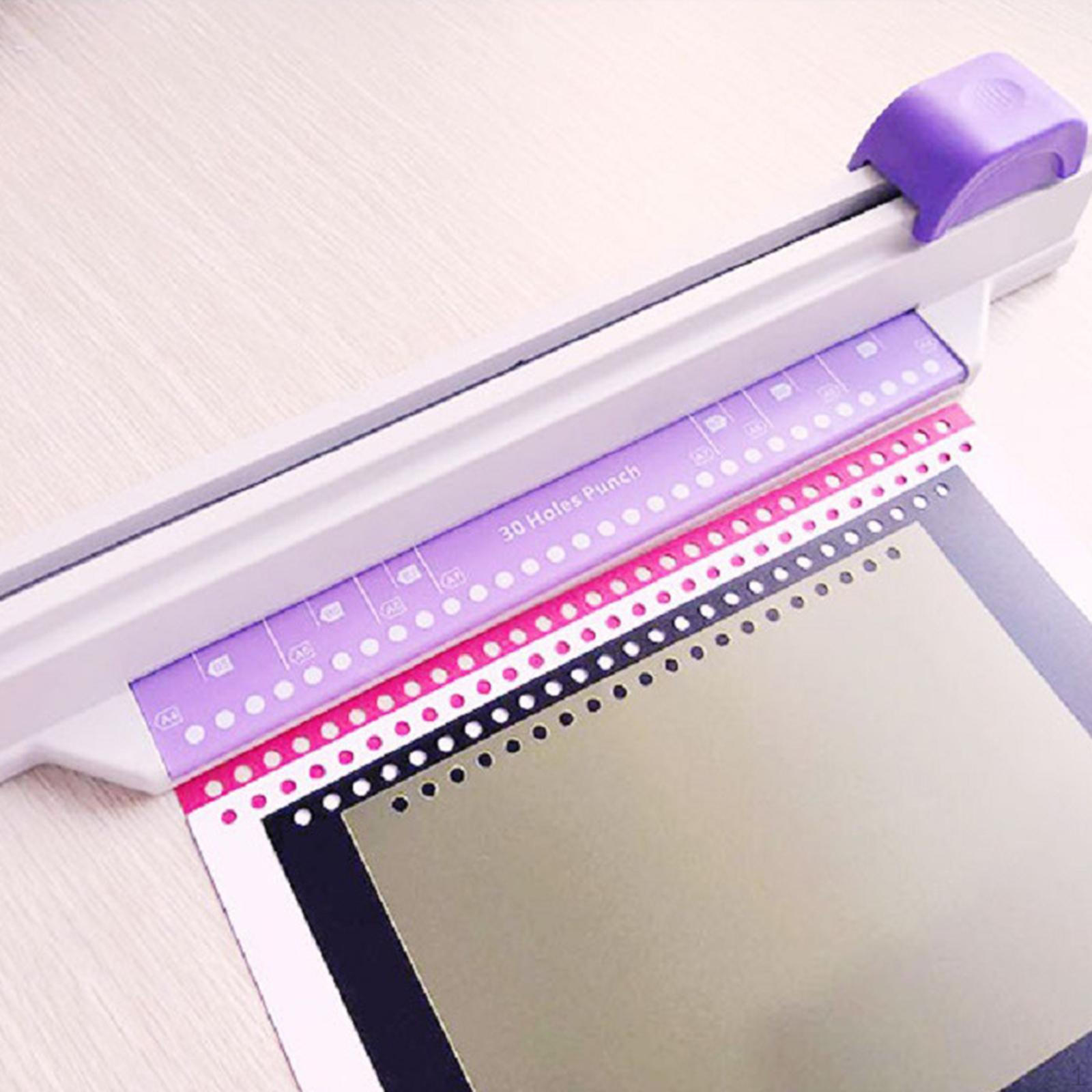 

Пакет с 30 отверстиями, дырокол для бумаги формата А4, емкостью 5 листов, ручной, ручной, настольный с ручным нажатием фиолетовый