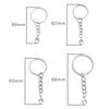 Iron Flat Ring Keychain Hanging Lobster Buckle Chain Buckles Connector For DIY Jewelry Making