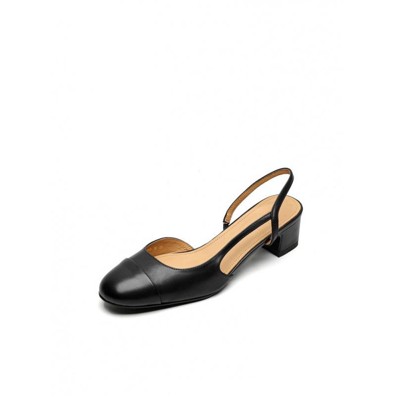 Retro Leather Sandals For Women, Single Shoes