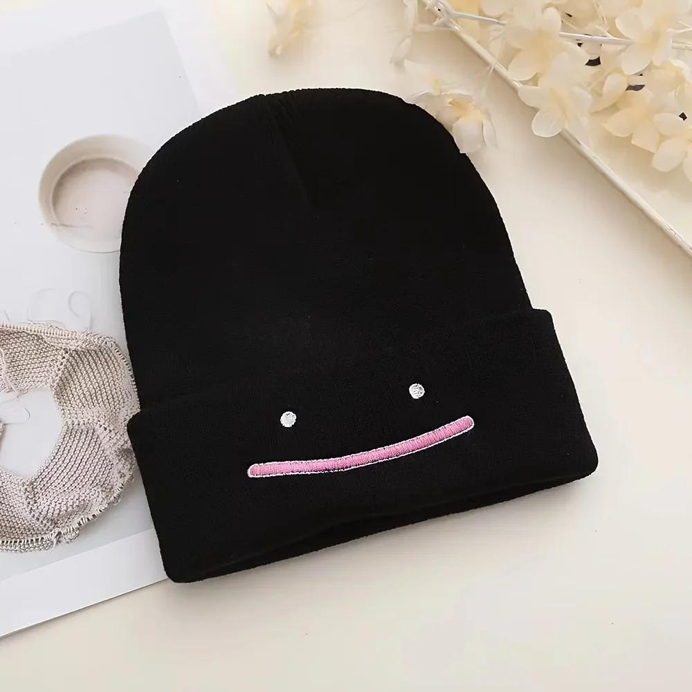 Knitting Hat Fashion Anime Men Women Beanie Autumn Winter Warmer Bonnet Cute Embroidery Outdoor Windproof Cap Casual Hats