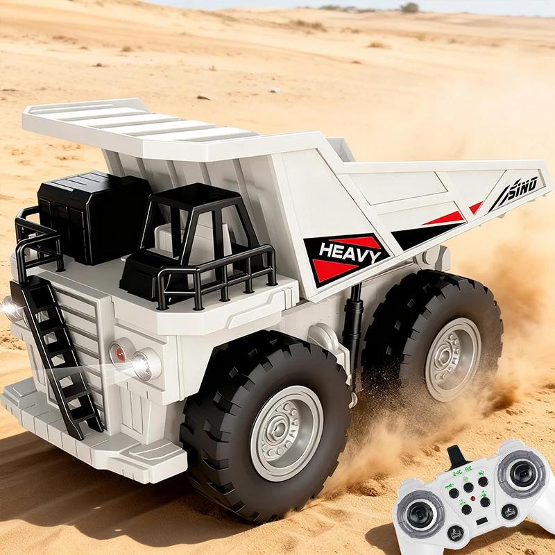 Non-Toxic Rc Excavator Dumper Truck 1/24 11Ch Remote Control Car Music Radio Control Car Engineering Vehicle Toys Christmas Gifts Children Kid