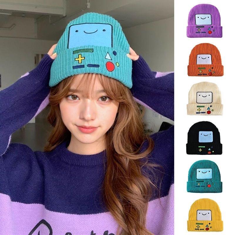 Autumn Winter Hat Retro Game Console Cartoon Warm Beanies Hat Multicolor Fashion Thick Warm Beanie Hats Women Solid Adult Cover Head Cap