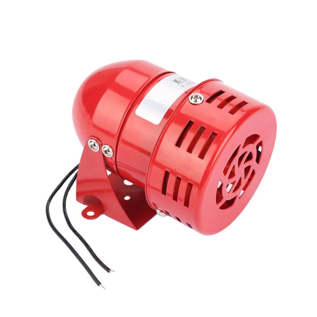 220V 110DB Red Mini Metal Motor Alarm Industrial Sound Electrical Guard Against Theft MS 190