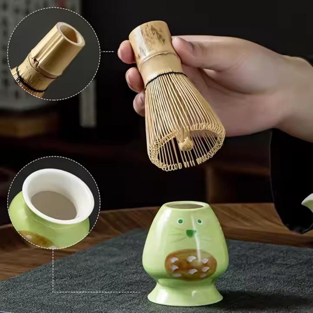 Ceramic Matcha Whisk Holder Cartoon Whisk Holder Japanese Matcha Whisk Container  Home Teahouse
