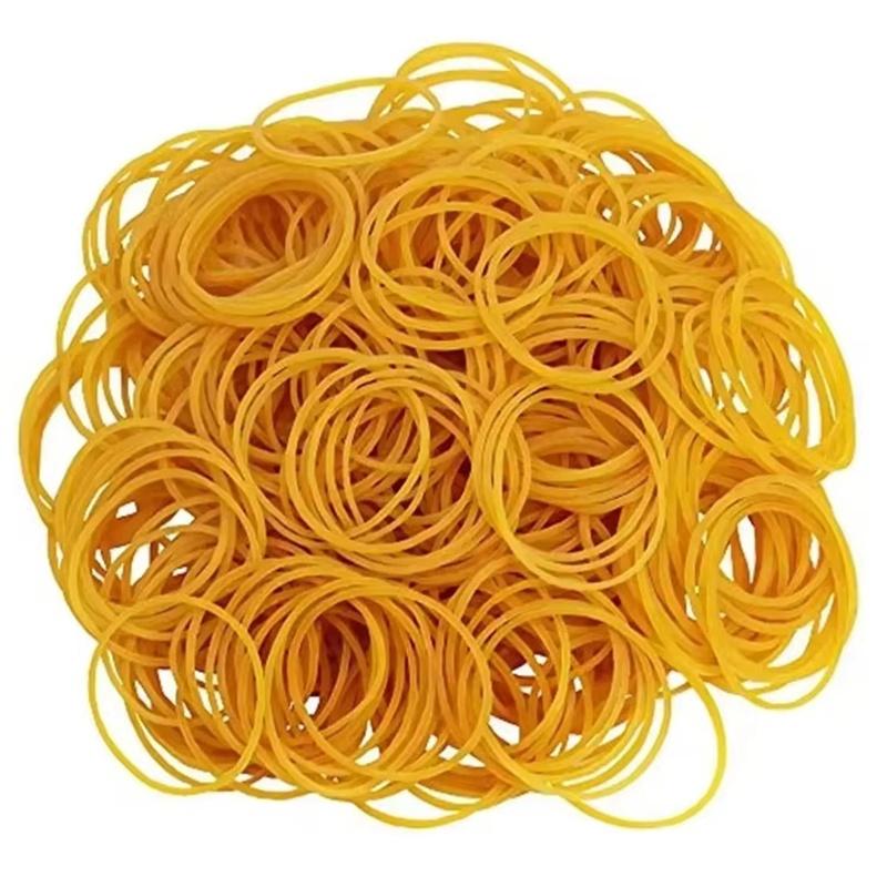 100/300/1000PCS Rubber Bands High-elasticity Durable High-temperature Resistant Yellow Rubber Band For Office School Stationery