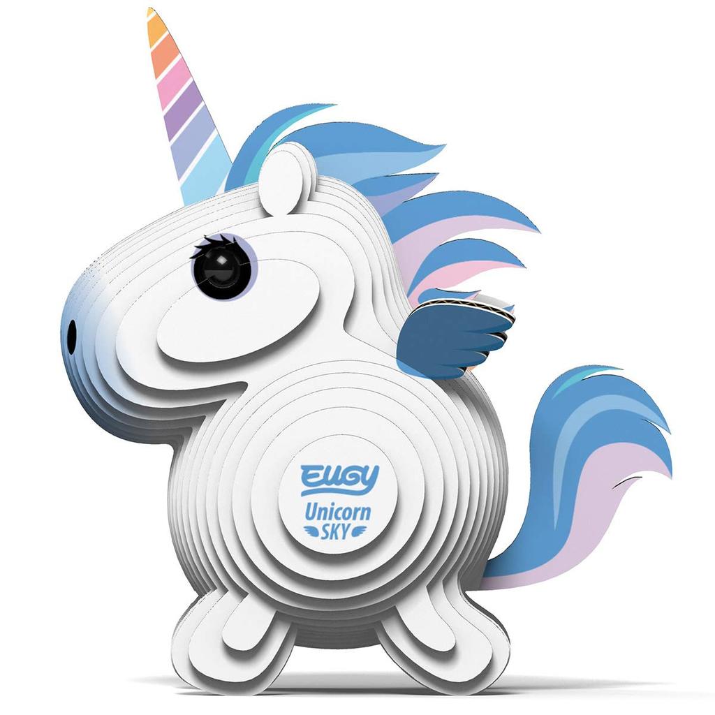 EUGY Unicorn Paper 3D Puzzle An Educational Toy That Is Perfect As a Gift for Elementary School and Adults - Boys, Girls, Alike.