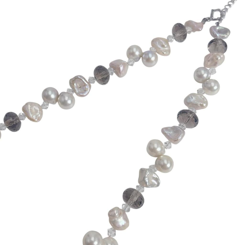 Stylish outing Baroque pearl Necklace Pearl multicolor Women Used