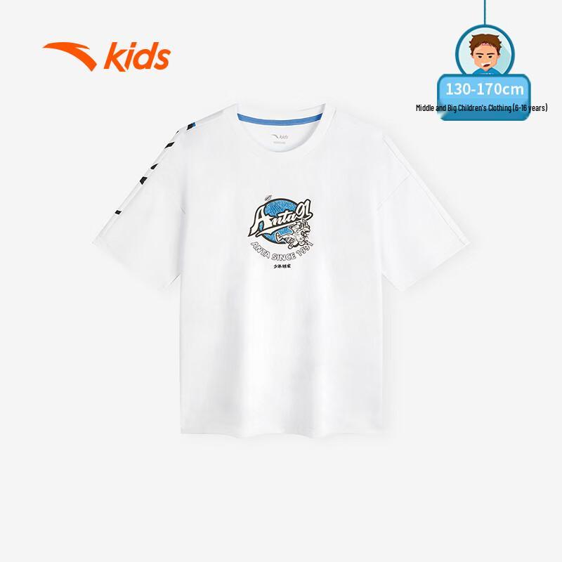 Anta Kids Trendy Series Big Boys Knit Short Sleeve T-Shirt
