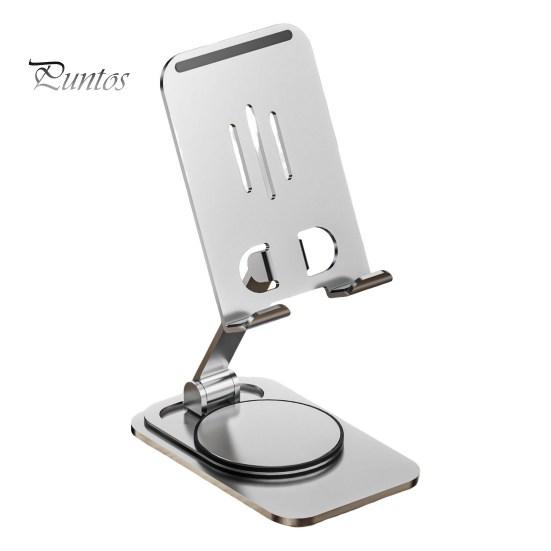 

Держатель для мобильного телефона, вращение на 360 градусов, складной, противоскользящий, большая несущая способность, регулируемый держатель для телефона, алюминиевый сплав, устойчивая настольная стойка для телефона, телефон серебряный