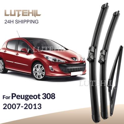 LUTEHIL Scheibenwischer für Peugeot 308 T7 2007-2013 2008 2009 2010 2011 2012 Front- und Heckwischerblätter Windschutzscheibe 30"+26"+12"""