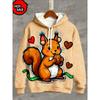 Funny Design Christmas Squirrel Deer 3D Printed Hoodies For Man Clothes Fashion New In Hoodie Santa Claus Cosplay Top Sweatshirt