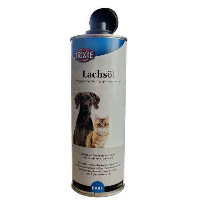 Huile de saumon - Trixie - 250 ml - Pour chiens et chats - Riche en oméga 3 et 6 - Naturelle 100%