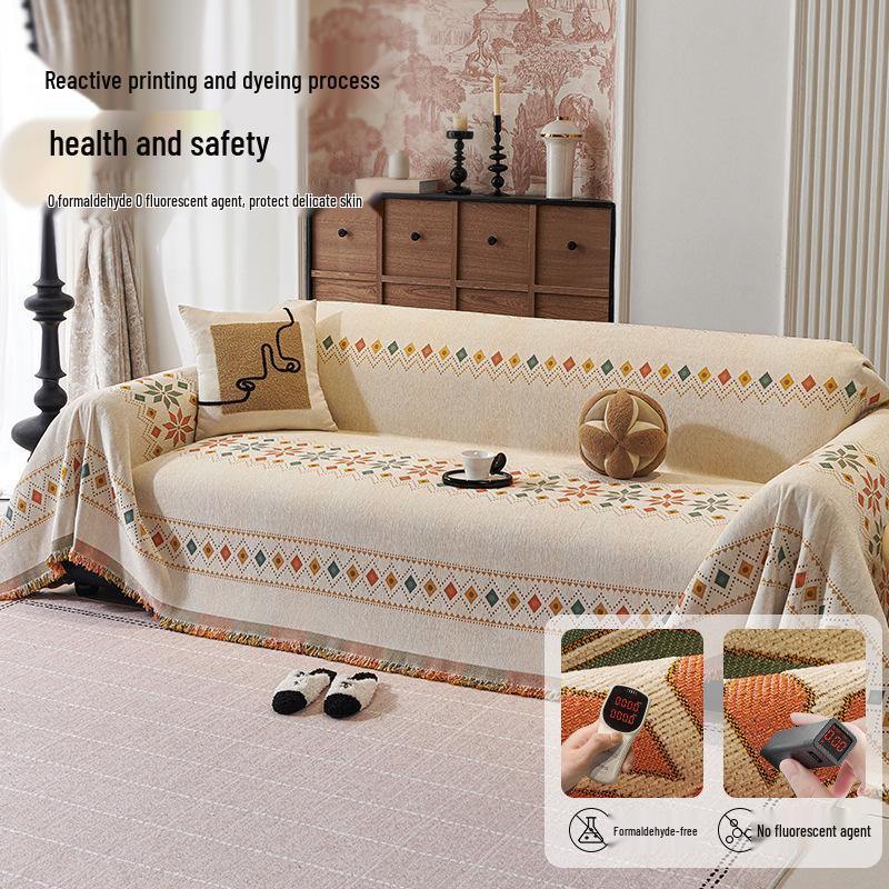 European Chenille Sofa Cover: All-Season Universal Slipcover