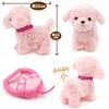 Mother Garden Tocotoco Walking Poodle Peach Moving Plush Toy, Gift for 3-Year-Old Girls, 506-37356