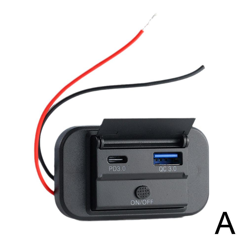 36W QC3.0 Dual USB Car Charger Smart Car Phone Charger Boats RV Modification USB Accessories Without Punching
