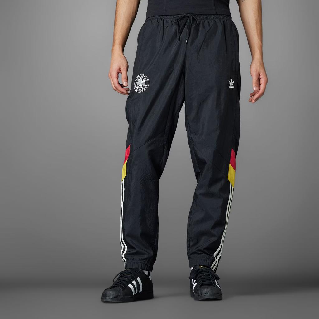 Adidas Originals Germany Track Tracksuit Bottoms European Cup Retro Versatile Casual Pants Men Bottoms Black IY7051