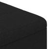 Storage Ottoman with Cushion Black 60 x 60 x 45 cm Fabric