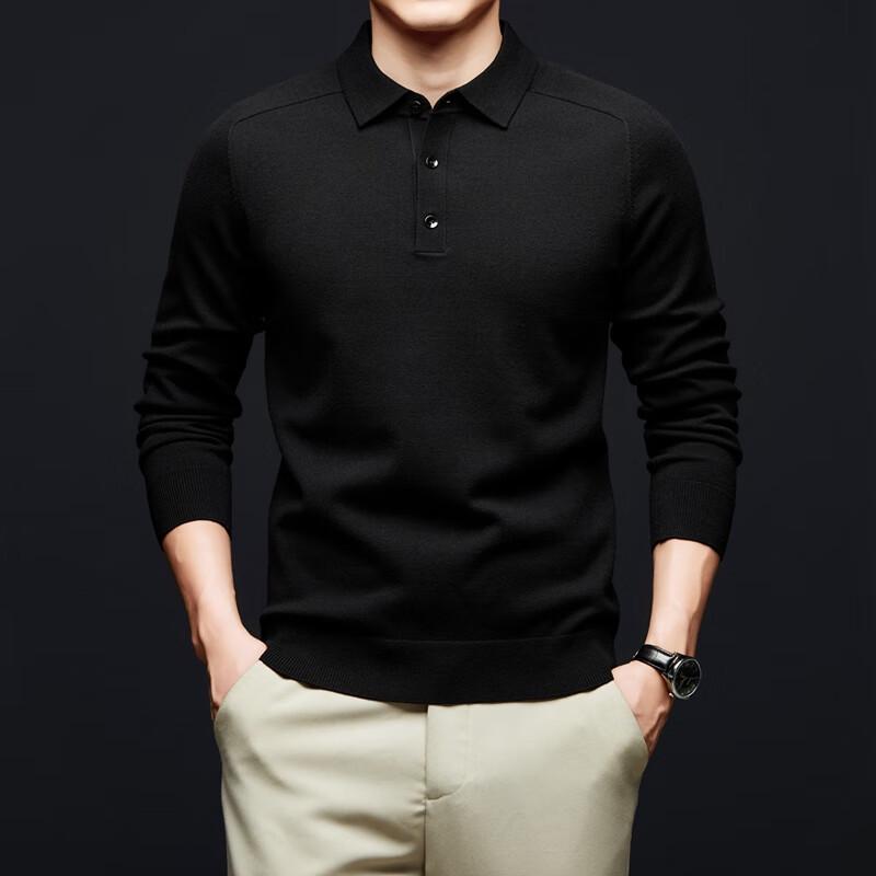 Men's Casual Polo Neck Knit Sweater
