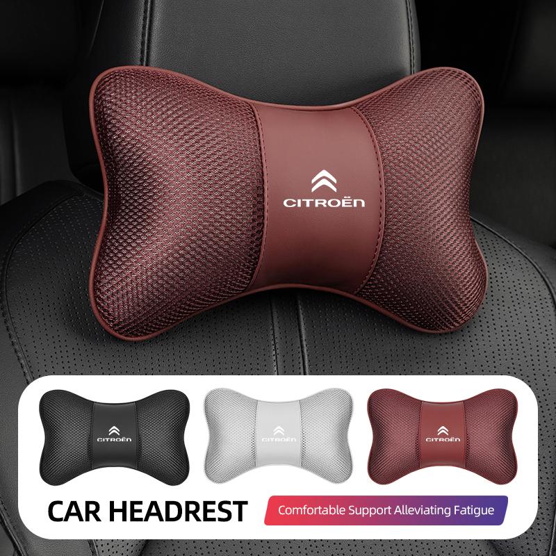 Ice Silk Breathable Car Seat Headrest Neck Pillow For Citroen C3 C5 C5X C4 e-C4 X e-C3 C-Elysee Berlingo C1 C-Crosser C6 C2