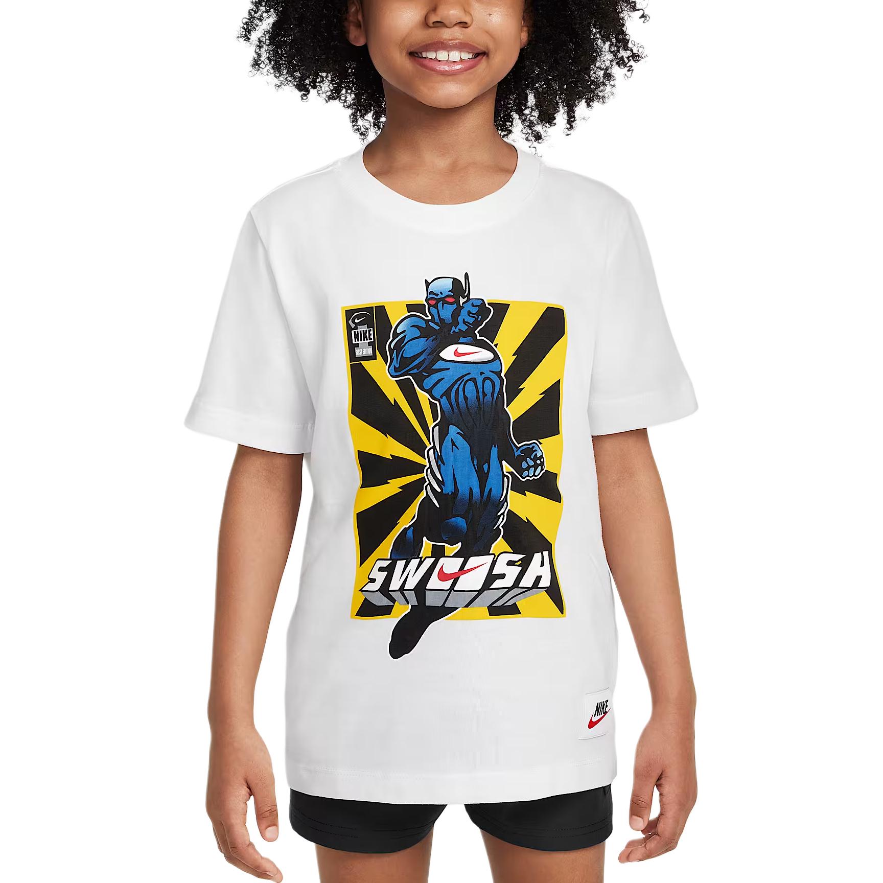 

Nike Sportswear Swoosh T-Shirt Logo Soft Short Sleeve Kids tops White HQ3231100 S