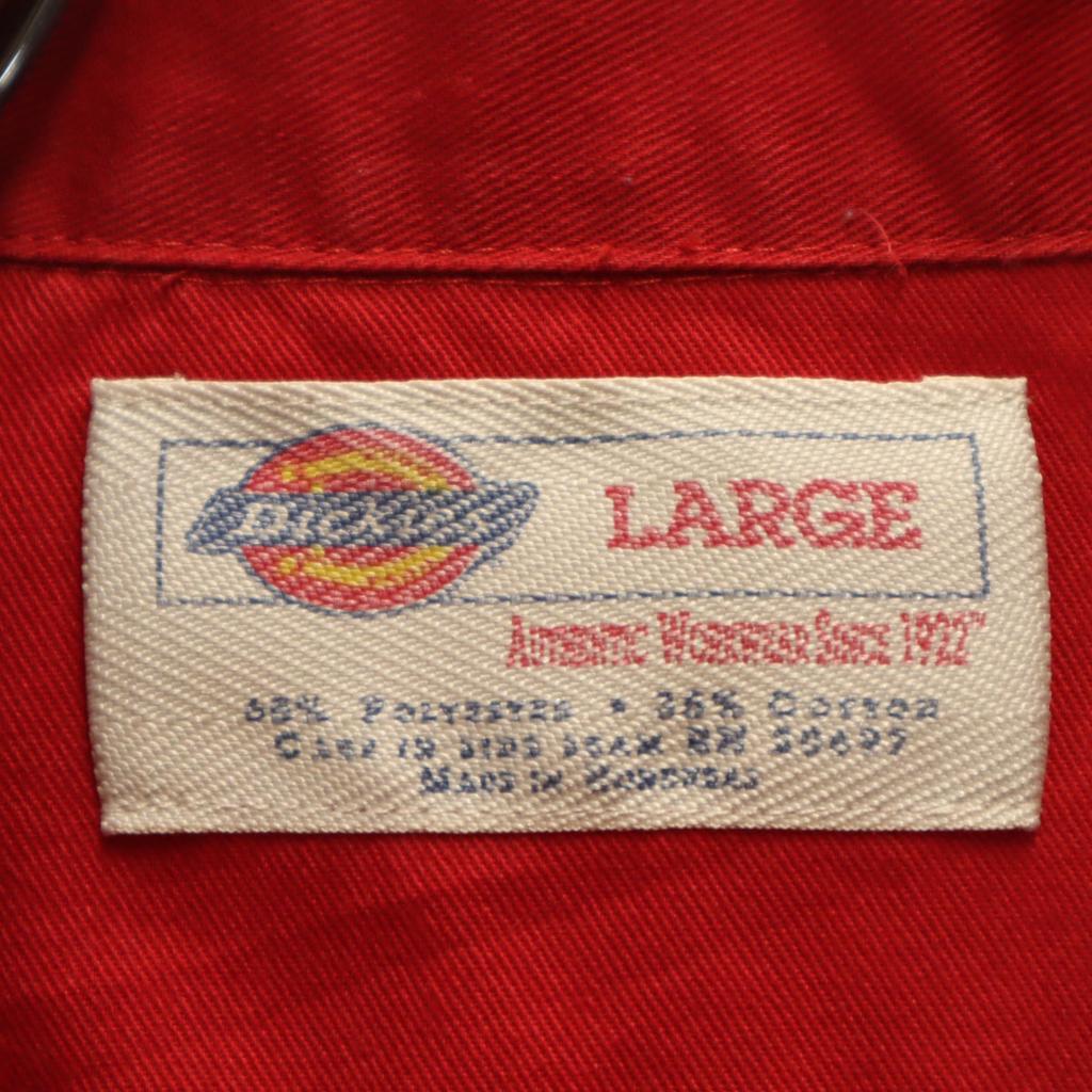 Dickies Short Sleeve Work Shirt L Red Men's Used