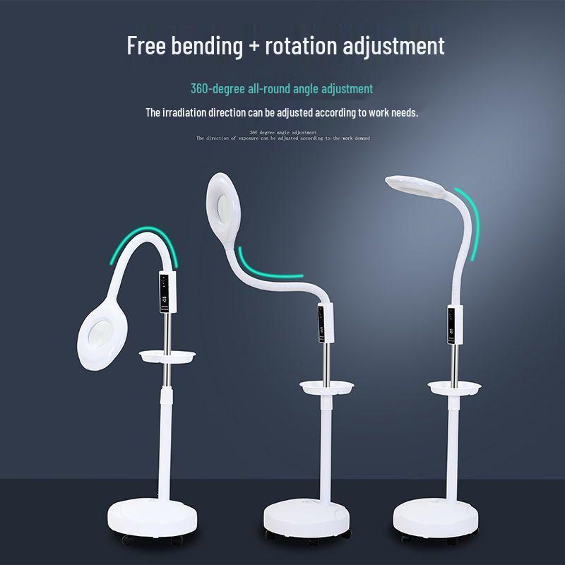 LED Eye-Friendly Tattoo & Nail Art Lamp: Desk & Floor Light for Cosmetic and Eyelash Extension