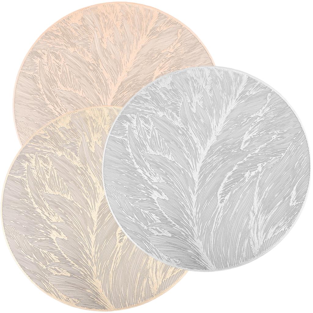 Elegant Dining Decor Heat Resistant Placemats Dining Room Decor Pressed Hot Stamping Design Protective Hot Dish Mats