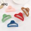 Macaron Color Hair Claw Back Head Claw Hollow Design Shark Clip with Anti-slip For Heavy Teeth Lightweight Acrylic Shower for Long Thick