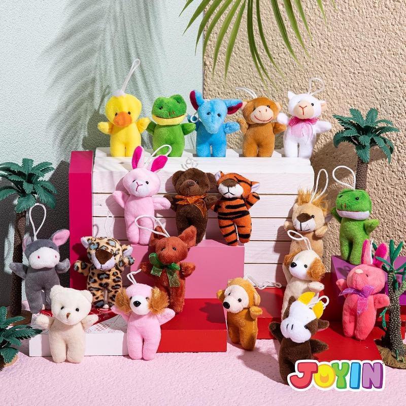 24 Stuks Mini Pluche Speelgoed Feestartikelen Knuffeldier Bulk Feestbedankjes Cadeaus Goodie Bag Vullers Paas Knuffeldier Speelgoed