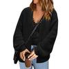 Fashionable Women's Loose Knitted Cardigan Sweater Casual Long Sleeved Jacket
