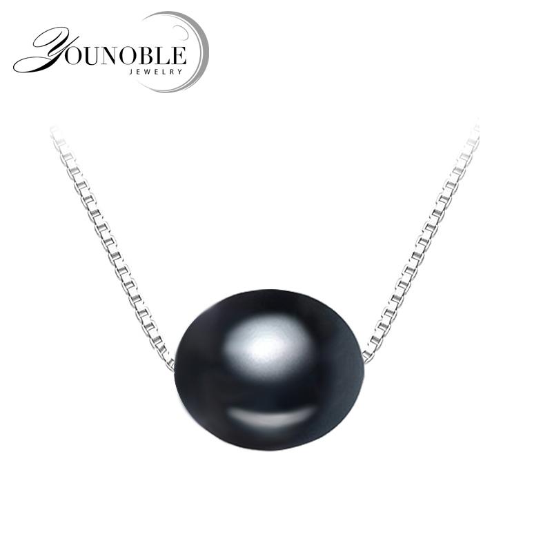 

Real Natural Freshwater Thin Pearl Necklace with Pendant Woman,925 Silver Single Pearl Pendant Jewelry Girls Wife Gift White