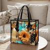 Floral Print Tote Bag Stylish Daily Use Handbag for Women