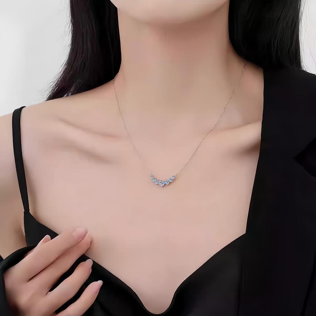 D Vvs1 Moissanite Necklace for Women Wedding Fine Jewelry with Certificates 925 Silver Plated 18K White Gold Necklace