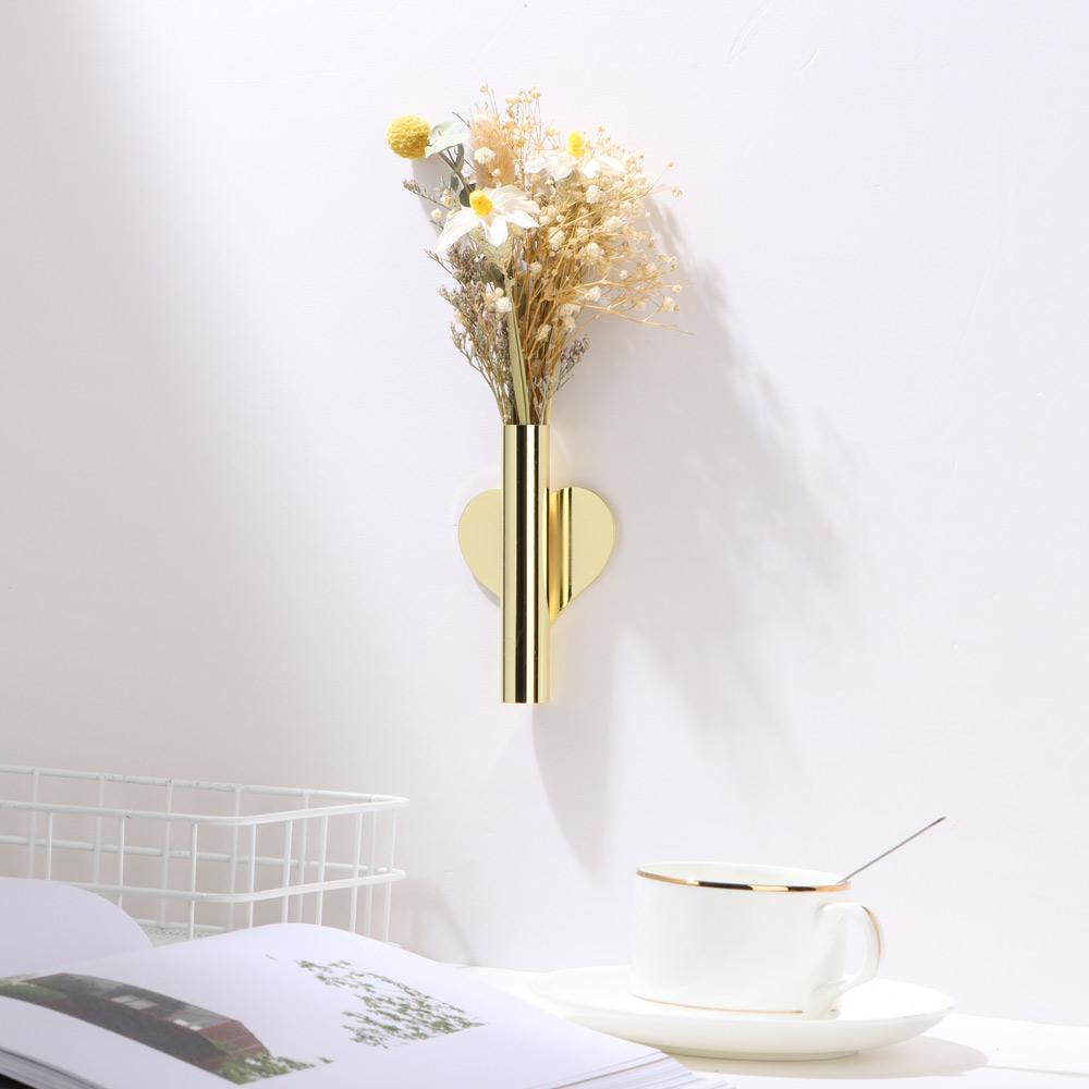 Fashion Wall Mounted Living Room Flower Vase Tube Vase Wall Flower Device Decoration Pendant