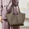 Large Capacity Tote Bag Versatile Leather Women's Bag Cowhide Wind Chime Handbag Shoulder Bag