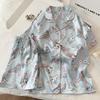 Cartoon Cute Bunny Cold Silk Cool Summer Pajamas Female Casual Temperament Ins Short-Sleeved Suit