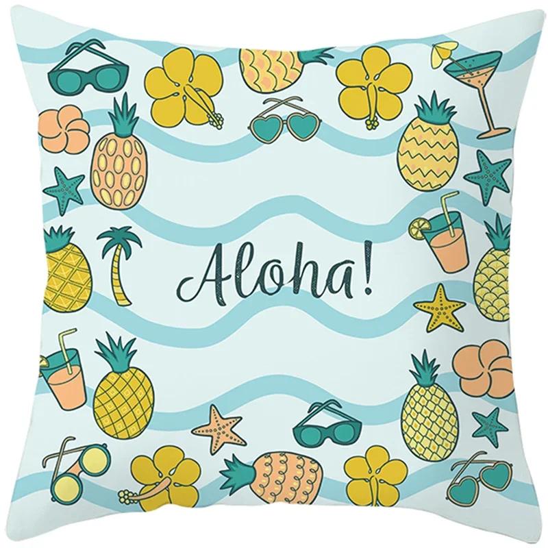 Summer Nordic Plant Pillow Case Tropical Style Cushion Cover Polyester  Pillow Cushion Covers Funda x