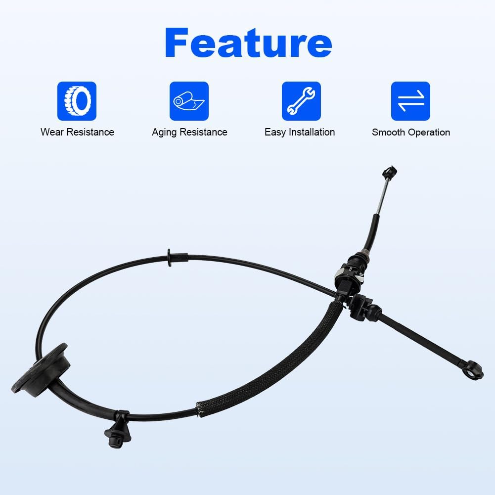 Transmission Shift Cable Replacement for F77Z-7E395-LB F77Z7E395LB 905-647 Compatible with Ford Explorer Sport Trac 2001-2005 Ford Ranger 1997-2003