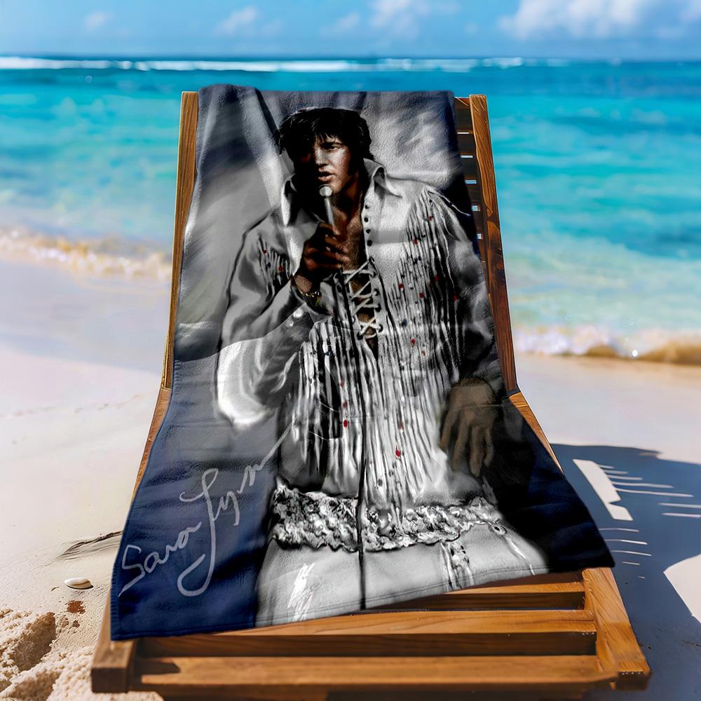 Elvis Beach Towel Super Soft Absorbent Comfortable Lightweight