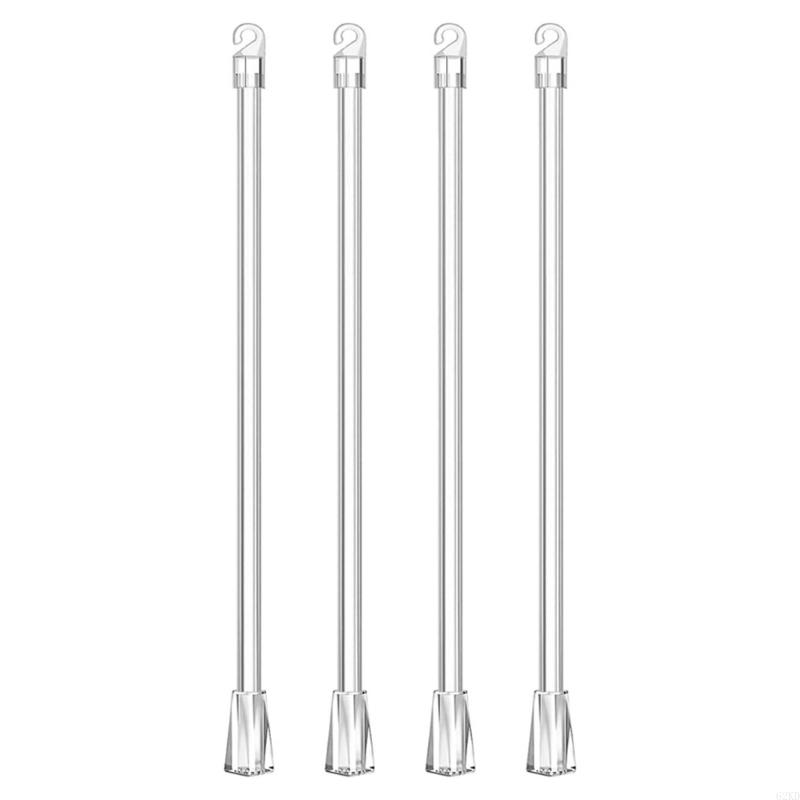 62KD 2/4/6/8/10Pcs Vertical Blinds Replacement Pull Rods with Hook and Handle for Door Window Curtain Shade Tilt Wand