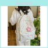 Cute Floral Nylon Women Backpack With Design For Daily Use And Laptop Storage