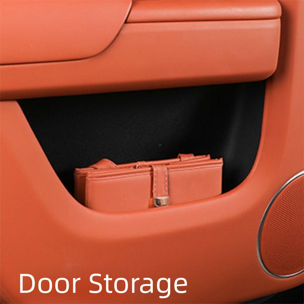 Leather Foldable Car Trash Bin Hanging Car Backseat Storage Box Vehicle Trash Can  Car Supplies