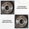4pcs 72.6mm to 70.6mm Aluminium Alloy Car Hub Centric Rings Wheel Bore Spacer