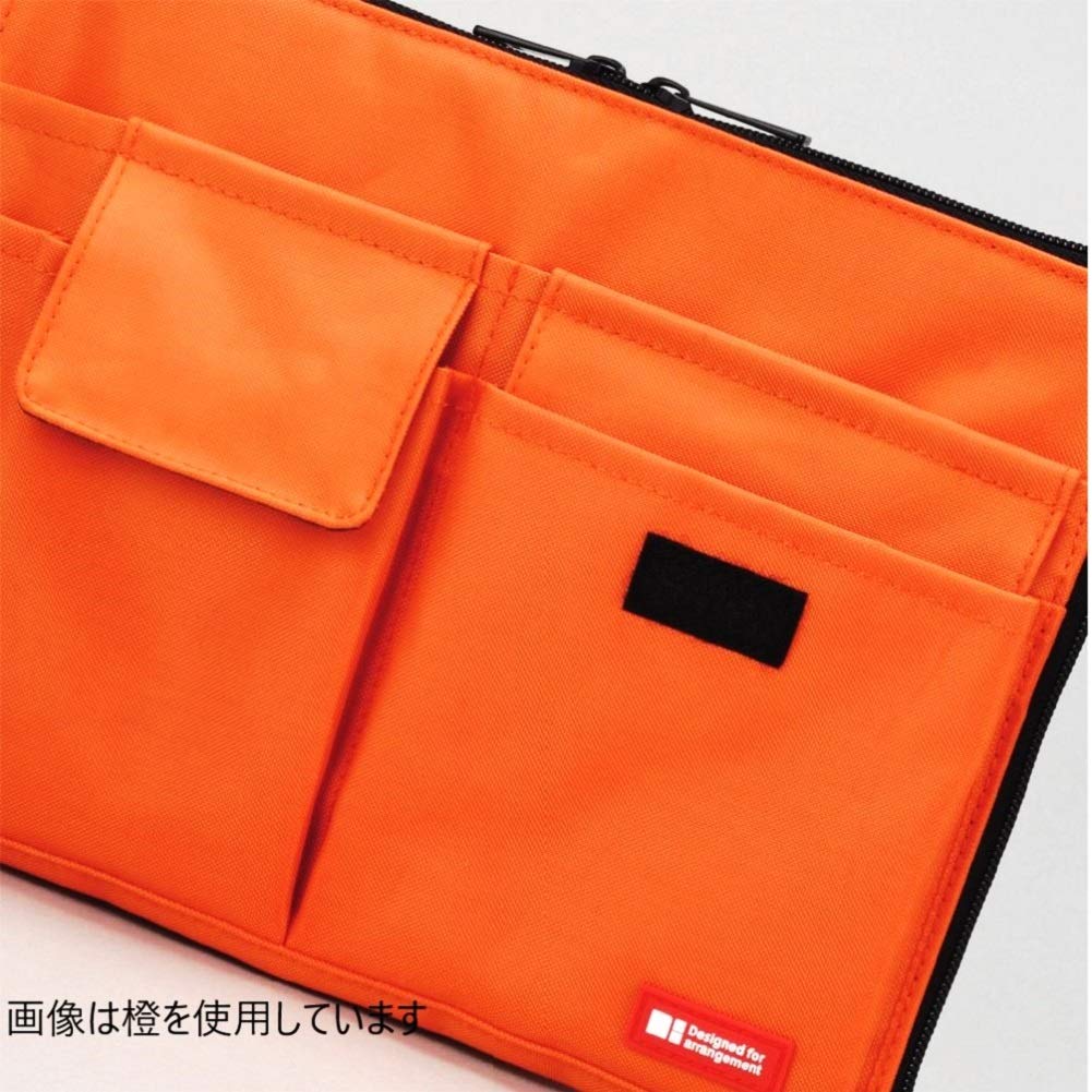 LIHIT LAB Tasche in Tasche Innentasche A5 Indigo A7553-11N - Kompakte Organisationstasche für Reisen