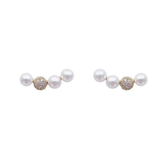 1 Pair Stud Earrings for Women Lightweight Small Faux Pearls Earrings