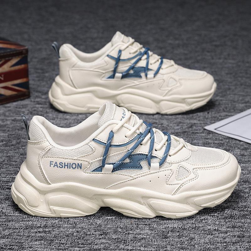 

Чоловіче взуття літнє дихаюче 2024 нове спортивне взуття чоловіче повсякденне для бігу підліткове татове взуття інс трендове взуття 44 білий