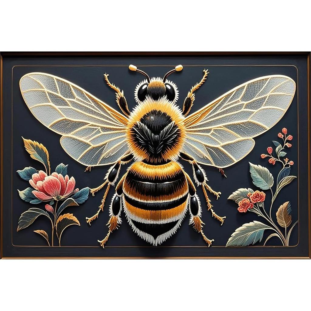 SeeyooBeeStyle4TinSign Seeyoo Retro Tin Sign Bee Style 4 - Vintage Metal Wall Art, Durable Colorfast Home/Bar Decor